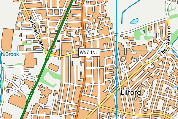 WN7 1NL map - OS VectorMap District (Ordnance Survey)