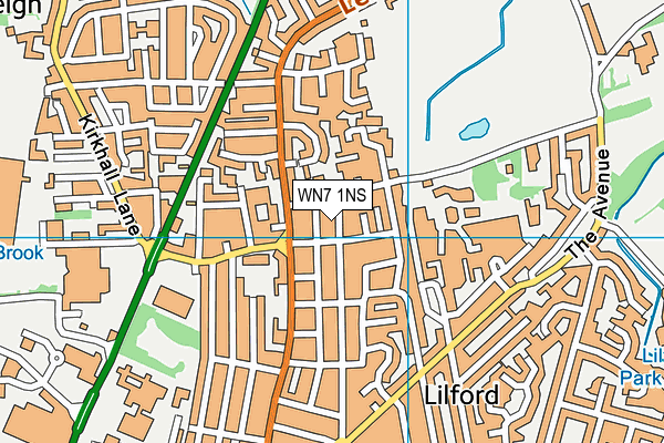 WN7 1NS map - OS VectorMap District (Ordnance Survey)