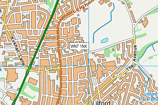 WN7 1NX map - OS VectorMap District (Ordnance Survey)