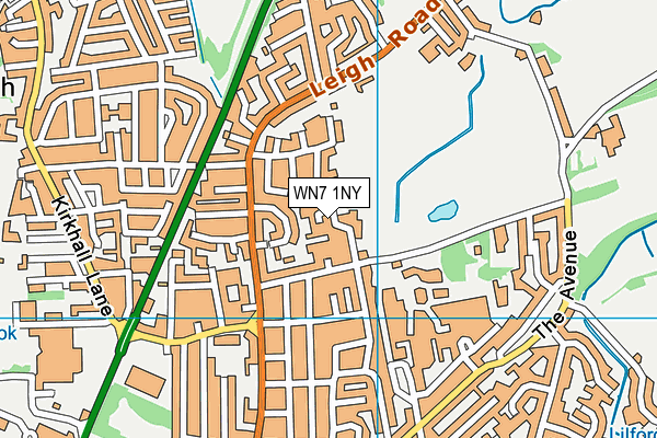 WN7 1NY map - OS VectorMap District (Ordnance Survey)