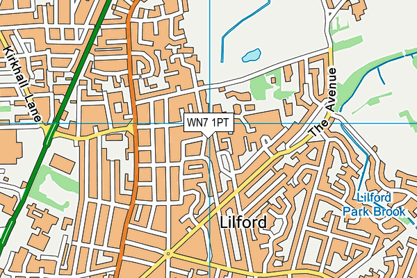 WN7 1PT map - OS VectorMap District (Ordnance Survey)