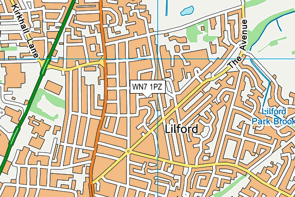WN7 1PZ map - OS VectorMap District (Ordnance Survey)