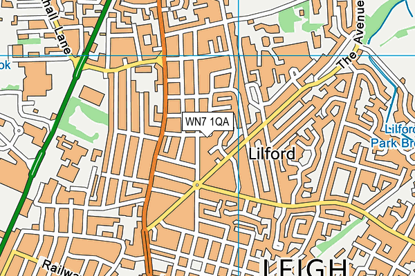 WN7 1QA map - OS VectorMap District (Ordnance Survey)