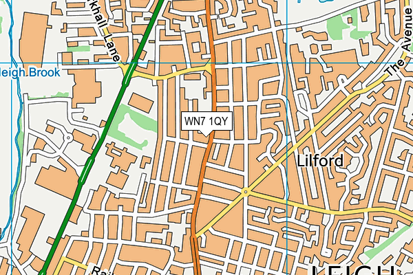 WN7 1QY map - OS VectorMap District (Ordnance Survey)