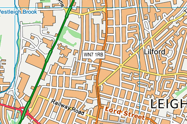 WN7 1RB map - OS VectorMap District (Ordnance Survey)