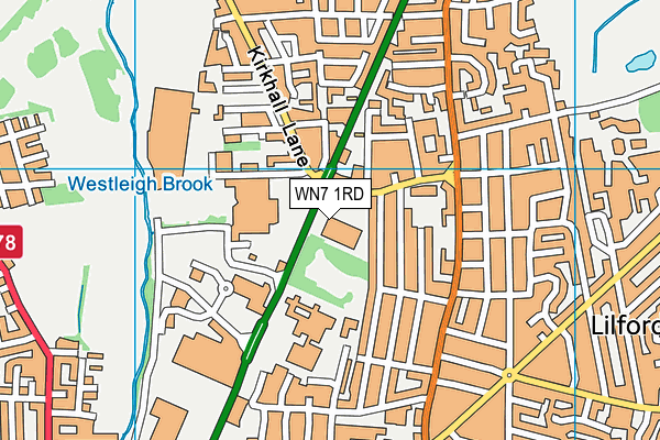 WN7 1RD map - OS VectorMap District (Ordnance Survey)