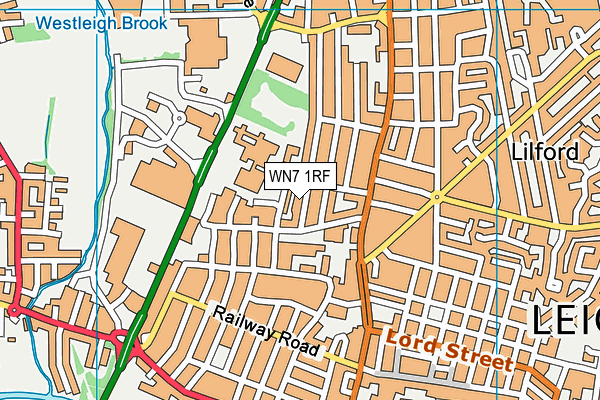 WN7 1RF map - OS VectorMap District (Ordnance Survey)