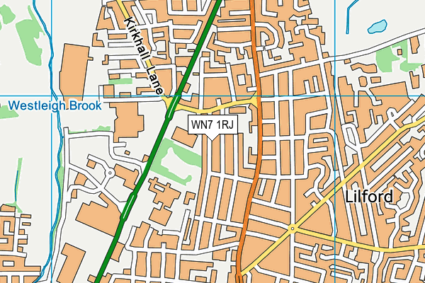 WN7 1RJ map - OS VectorMap District (Ordnance Survey)