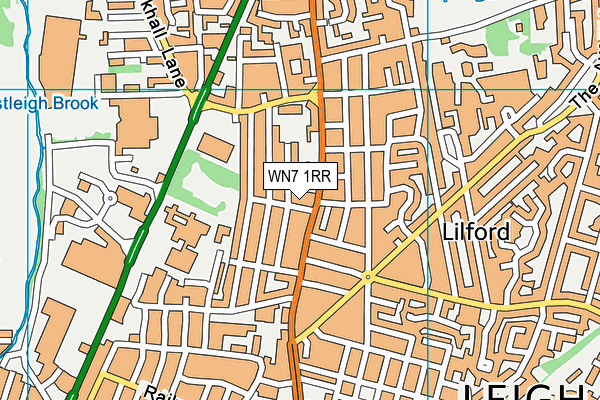 WN7 1RR map - OS VectorMap District (Ordnance Survey)