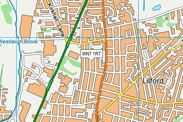 WN7 1RT map - OS VectorMap District (Ordnance Survey)