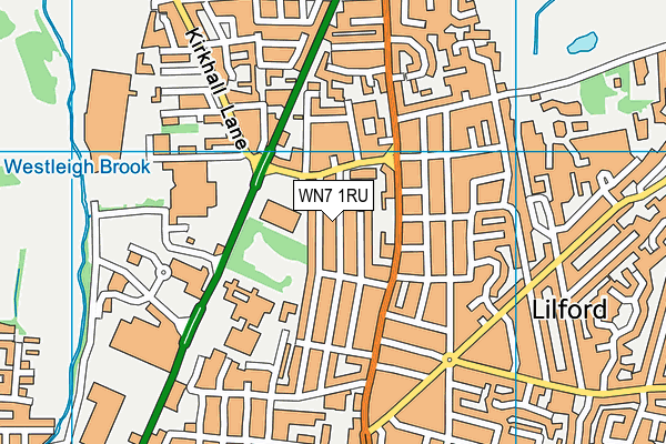 WN7 1RU map - OS VectorMap District (Ordnance Survey)