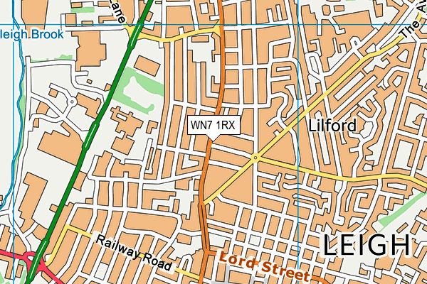 WN7 1RX map - OS VectorMap District (Ordnance Survey)
