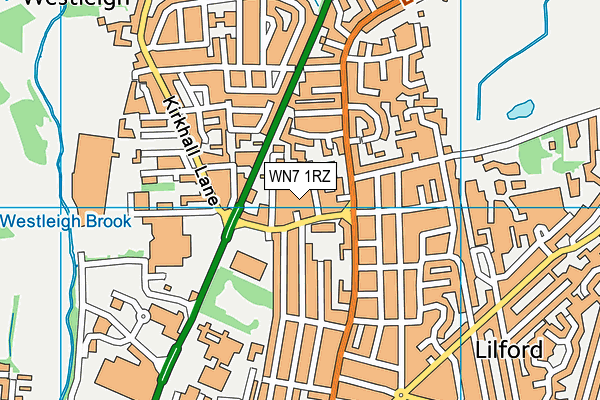 WN7 1RZ map - OS VectorMap District (Ordnance Survey)