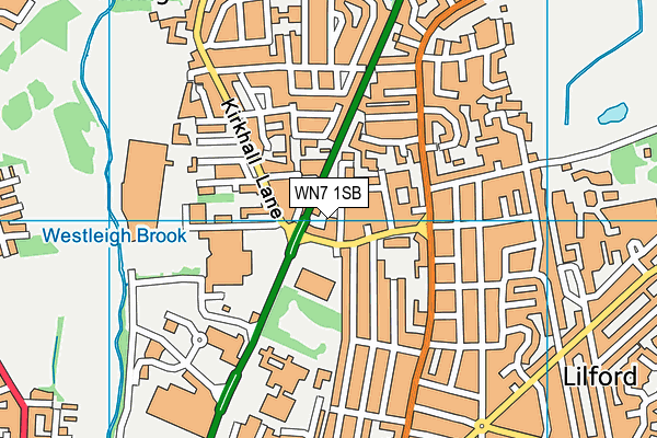 WN7 1SB map - OS VectorMap District (Ordnance Survey)
