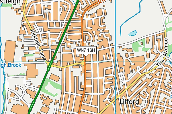 WN7 1SH map - OS VectorMap District (Ordnance Survey)