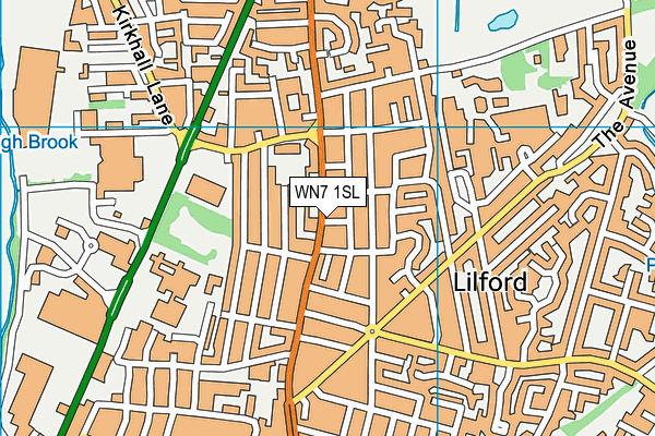 WN7 1SL map - OS VectorMap District (Ordnance Survey)