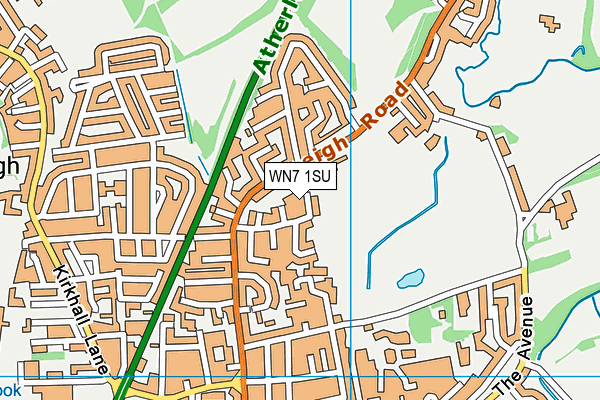 WN7 1SU map - OS VectorMap District (Ordnance Survey)