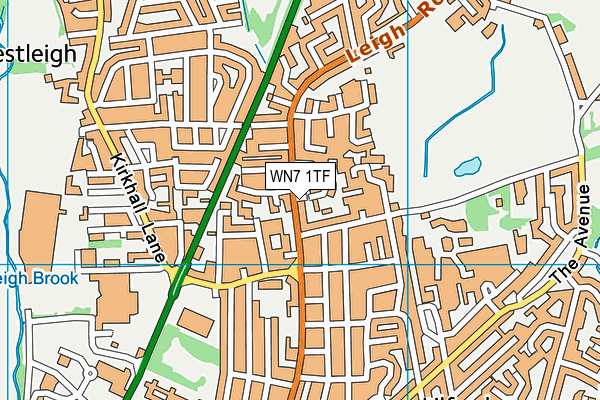 WN7 1TF map - OS VectorMap District (Ordnance Survey)