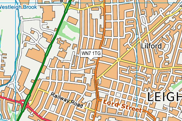 WN7 1TG map - OS VectorMap District (Ordnance Survey)