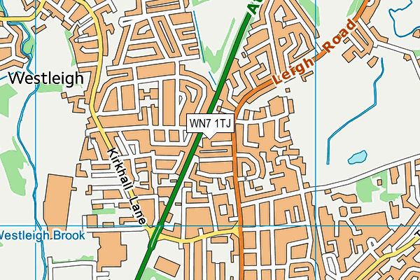 WN7 1TJ map - OS VectorMap District (Ordnance Survey)