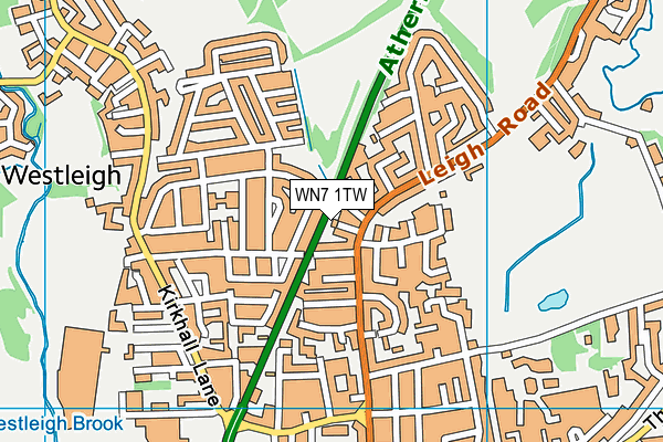 WN7 1TW map - OS VectorMap District (Ordnance Survey)