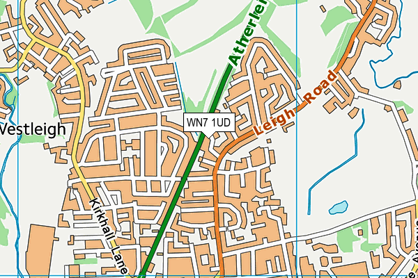 WN7 1UD map - OS VectorMap District (Ordnance Survey)