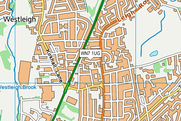 WN7 1UG map - OS VectorMap District (Ordnance Survey)