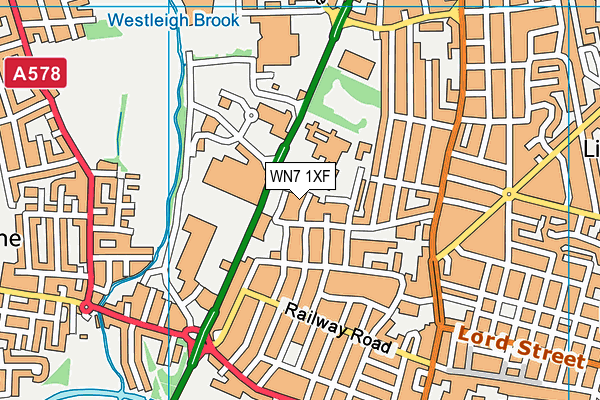 WN7 1XF map - OS VectorMap District (Ordnance Survey)