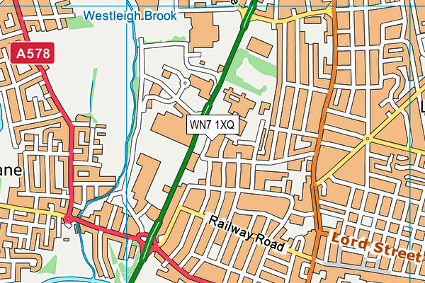 WN7 1XQ map - OS VectorMap District (Ordnance Survey)