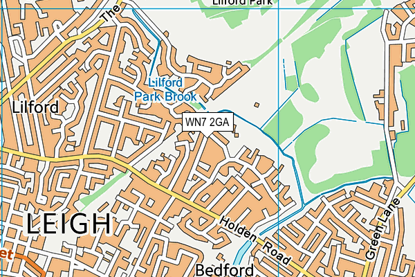 WN7 2GA map - OS VectorMap District (Ordnance Survey)