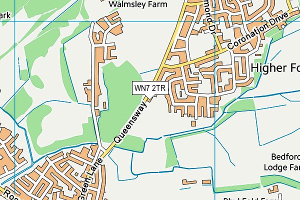 Queensway Playing Fields map (WN7 2TR) - OS VectorMap District (Ordnance Survey)