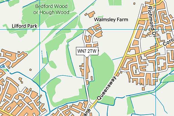WN7 2TW map - OS VectorMap District (Ordnance Survey)