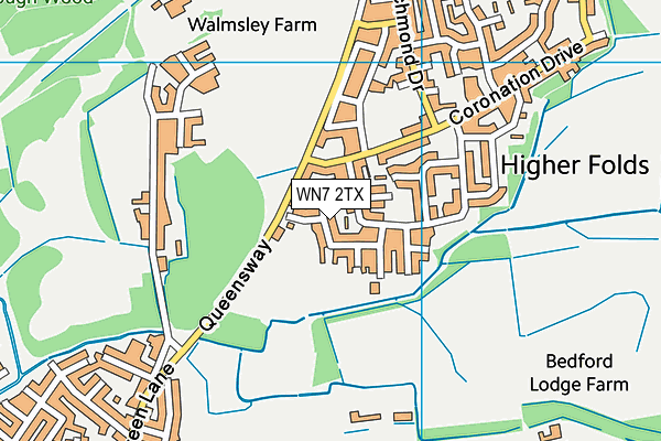 WN7 2TX map - OS VectorMap District (Ordnance Survey)