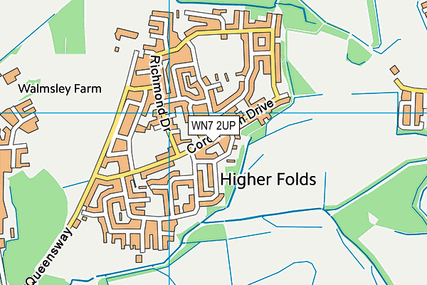 WN7 2UP map - OS VectorMap District (Ordnance Survey)