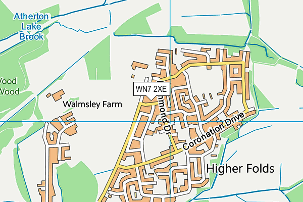 WN7 2XE map - OS VectorMap District (Ordnance Survey)