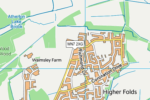 WN7 2XG map - OS VectorMap District (Ordnance Survey)
