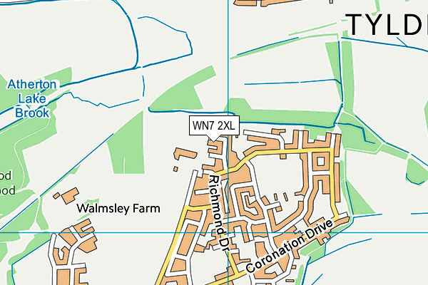 WN7 2XL map - OS VectorMap District (Ordnance Survey)