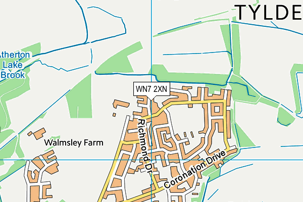 WN7 2XN map - OS VectorMap District (Ordnance Survey)