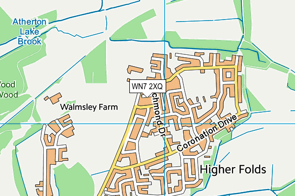 WN7 2XQ map - OS VectorMap District (Ordnance Survey)