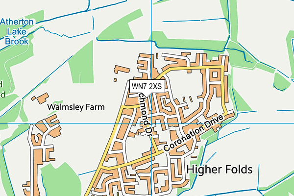 WN7 2XS map - OS VectorMap District (Ordnance Survey)