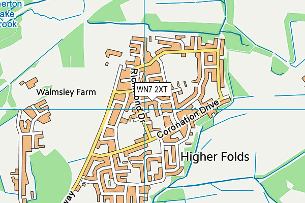 WN7 2XT map - OS VectorMap District (Ordnance Survey)