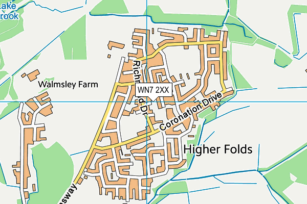 WN7 2XX map - OS VectorMap District (Ordnance Survey)