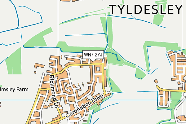 WN7 2YJ map - OS VectorMap District (Ordnance Survey)