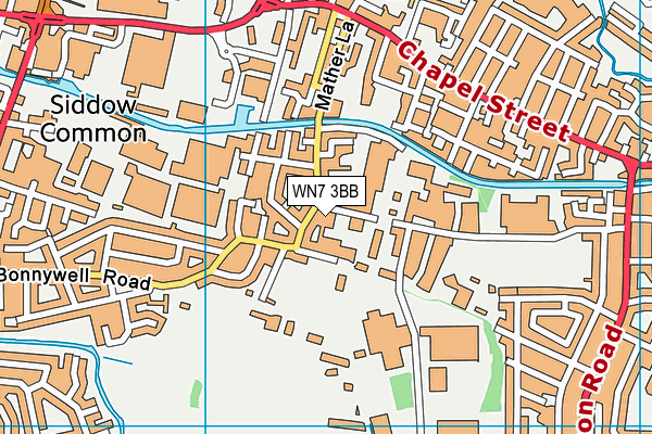 WN7 3BB map - OS VectorMap District (Ordnance Survey)