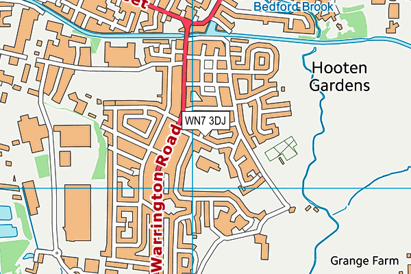 Bedford Hall Methodist Primary School map (WN7 3DJ) - OS VectorMap District (Ordnance Survey)