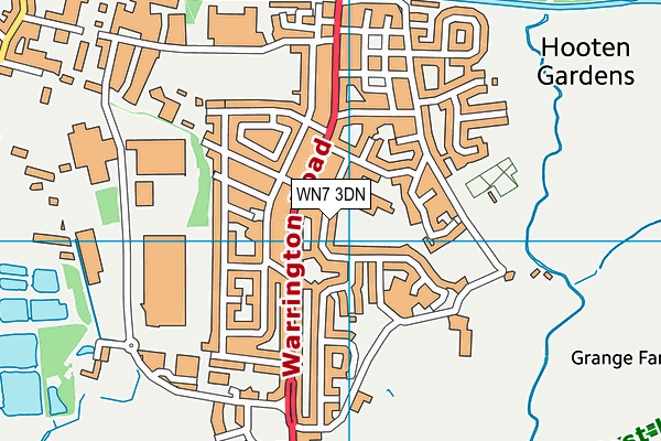 WN7 3DN map - OS VectorMap District (Ordnance Survey)