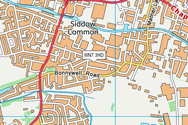 WN7 3HD map - OS VectorMap District (Ordnance Survey)