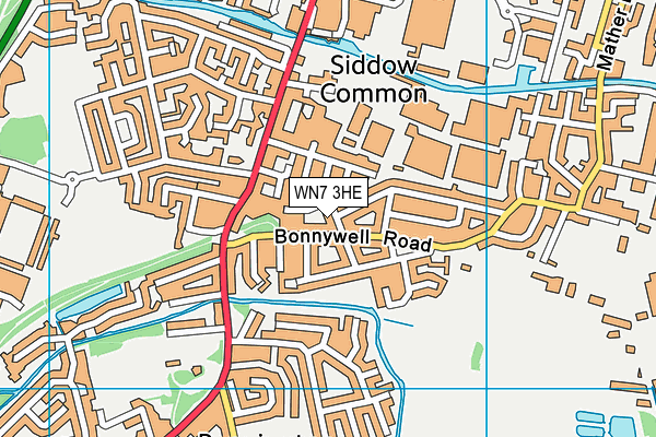 WN7 3HE map - OS VectorMap District (Ordnance Survey)