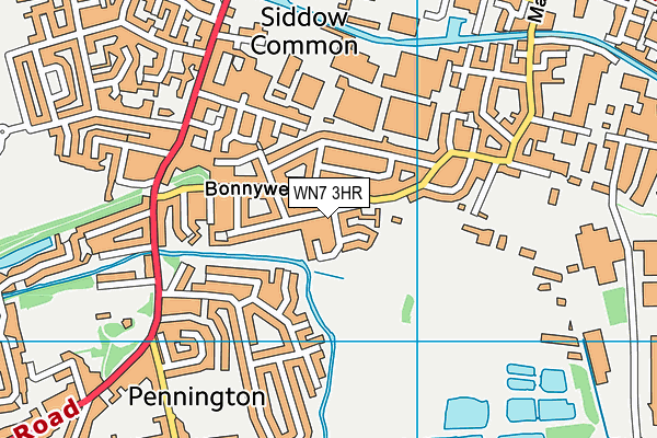 WN7 3HR map - OS VectorMap District (Ordnance Survey)
