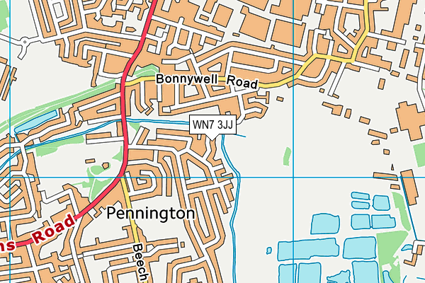 WN7 3JJ map - OS VectorMap District (Ordnance Survey)